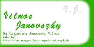 vilmos janovszky business card